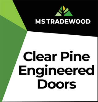 Clear Pine Engineered Doors available from MS TRADEWOOD